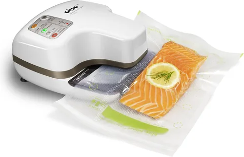 Vista 3 de Oliso Pro VS95A - Sellador al vacío inteligente para almacenamiento de alimentos, color rojo