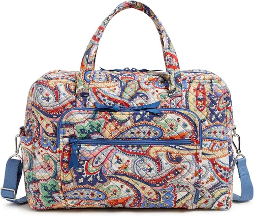 Vista 15 de Bolso de viaje Vera Bradley Signature para mujer, de algodón, para fin de semana, Escalada Ivy Green, Talla única