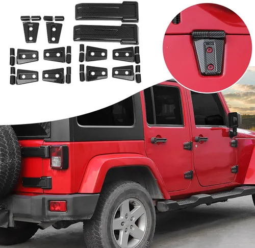 Vista 10 de Hoolcar Bisagra de puerta del capó del motor, bisagra de la puerta trasera, cubierta de bisagra de puerta de ABS, accesorios para exteriores Negro