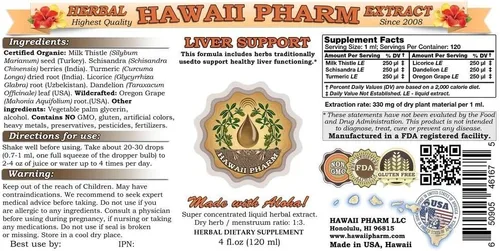 Vista 2 de HawaiiPharm Extracto líquido de soporte hepático 15x4 oz