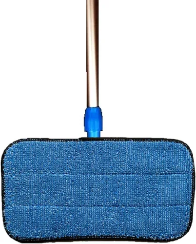 Vista 4 de Real Clean Kit de trapeador de microfibra comercial de 10 pulgadas con dos almohadillas de microfibra prémium