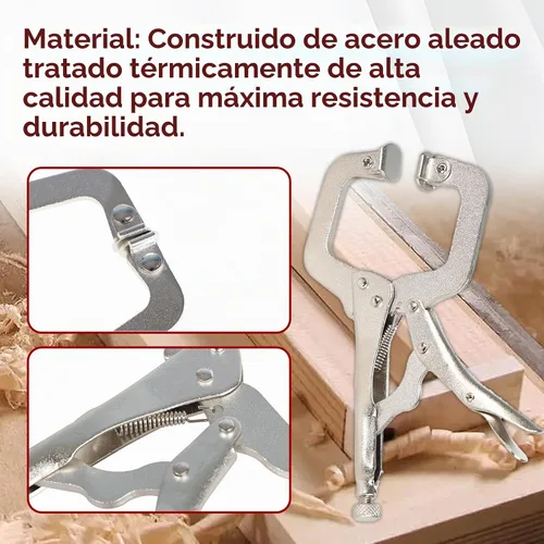 Vista 5 de findmall 5 abrazaderas C de bloqueo de 6 pulgadas con almohadillas giratorias, mesa de alicates de bloqueo tipo C de alta resistencia y agarre