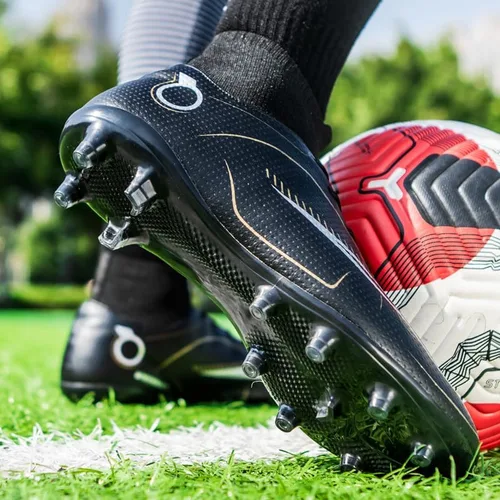 Vista 7 de Favdeol Botas de fútbol para hombre, para interiores, césped ligero, rendimiento, para entrenamiento, para terreno suave, botas de fútbol atléticas