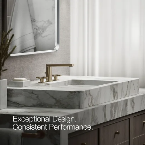 Vista 4 de KOHLER K- 73060-3-BV COMPOSED™ WIDESPREAD GRIFO CRUZADO, Bronce cepillado vibrante