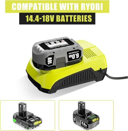 Vista 3 de DSANKE P120 - Cargador de batería de repuesto para cargador Ryobi ONE+ P117 P118 P119 NiCd NiMh de iones de litio P100 P101 P102 P103 P105 P107 P108