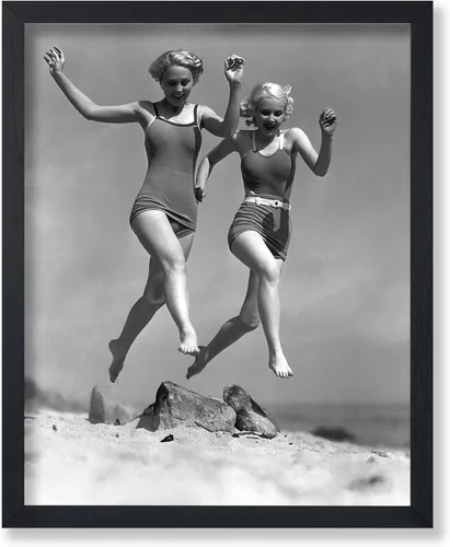 Vista 13 de Poster Master Póster vintage de mujeres en la playa, impresión de moda, arte de traje de baño, regalo glamoroso para hombres, mujeres, nadadores