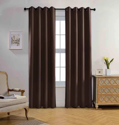 Vista 30 de Miuco paneles de cortina de oscurecimiento con arandelas, cortinas opacas con textura para salón, juego de 2
