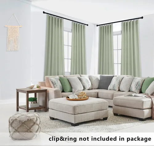 Vista 103 de KOUFALL Juego de 2 cortinas de puerta francesa, cortinas de lino para puerta/ventana, cortina transparente boho para cristal lateral delantero