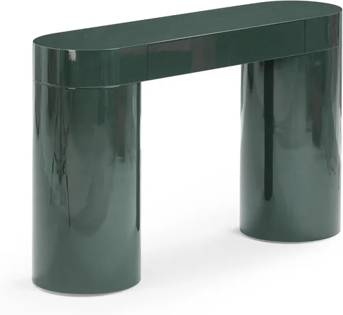 Vista 2 de TOV Furniture Mira - Mesa consola de alto brillo (verde oscuro)