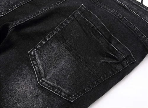Vista 8 de AITITIA Jeans elásticos de ajuste regular rasgados para hombre