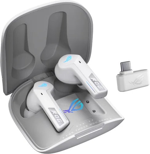 Vista 9 de ASUS ROG Cetra True Wireless SpeedNova Gaming Earbuds – Modo Dual (BT, 2.4GHz), Dirac Opteo, Micrófono AI de Conducción Ósea, ANC Adaptativo