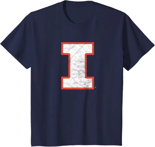 Vista 6 de University of Illinois Fighting Illini Camiseta de primaria envejecida, Azul