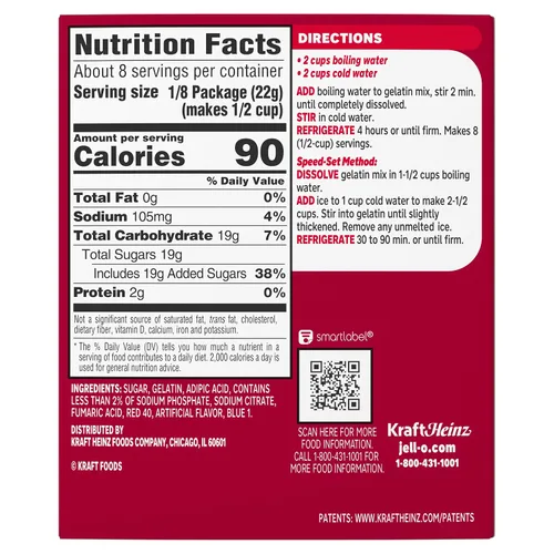 Vista 9 de Jell-O Gelatin Dessert Mix, Family Size, Cherry, 6 oz Box