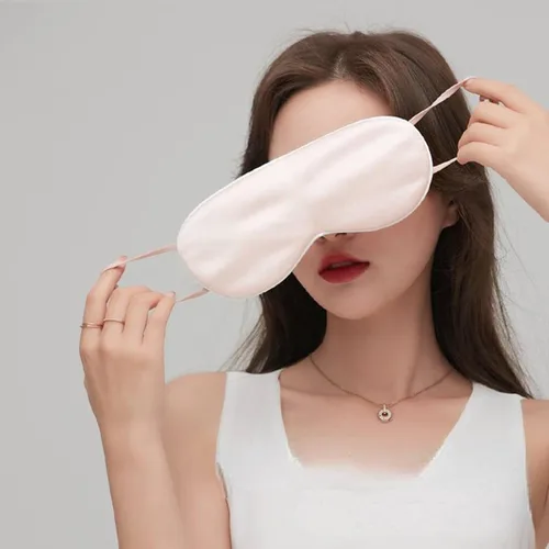 Vista 3 de Máscara de ojos de seda con terapia caliente/fría para el cuidado de los ojos y el sueño
