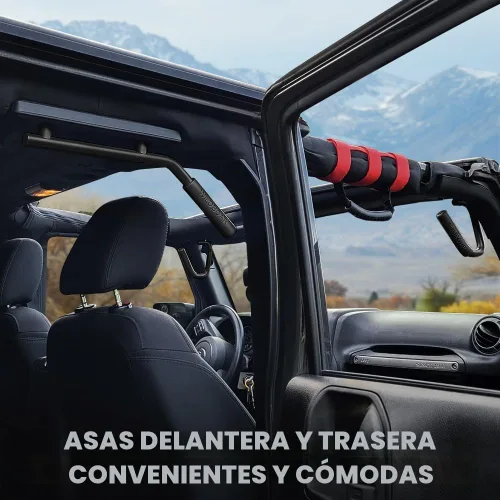 Vista 2 de Juego de 4 manijas de aluminio compatibles con Jeep JK JKU 2007-2018