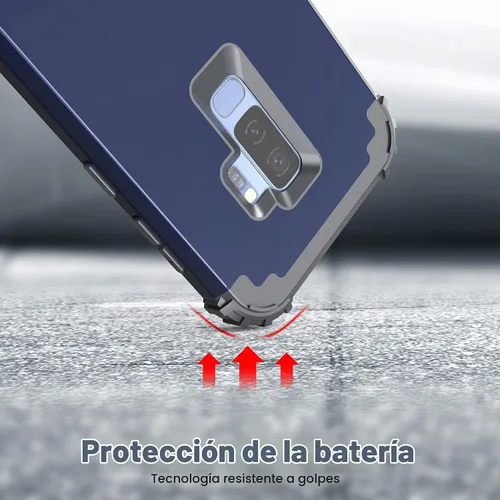 Vista 7 de IDweel Funda para Galaxy S9 Plus, para Galaxy S9+ funda azul para hombres y niños, 3 en 1, a prueba de golpes, delgada, híbrida, resistente