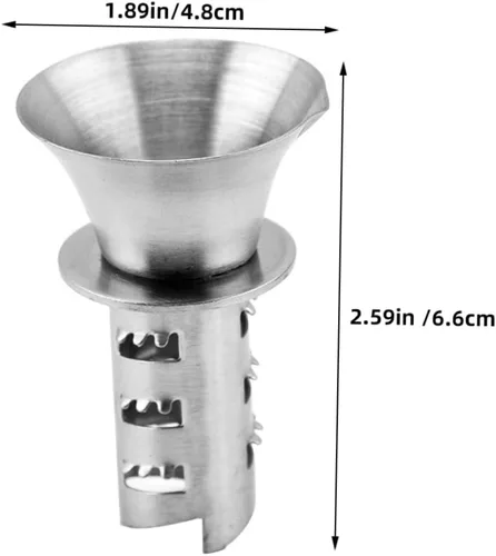 Vista 2 de Exprimidor manual de limón de 2 piezas Exprimidor de mano de cítricos Exprimidor portátil de acero inoxidable para la cocina casera
