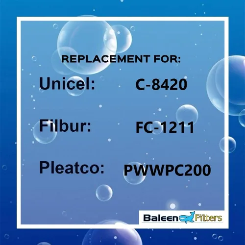 Vista 2 de Baleen Filters Filtro de piscina de 200 pies cuadrados que reemplaza a los cartuchos de filtro de piscina y spa Unicel C-8420, Pleatco PWWPC200