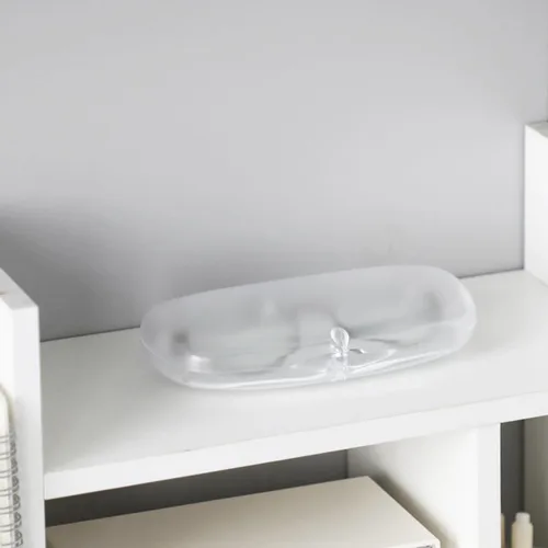 Vista 3 de 3 piezas de carcasa rígida para gafas translúcidas esmeriladas de plástico con cierre magnético