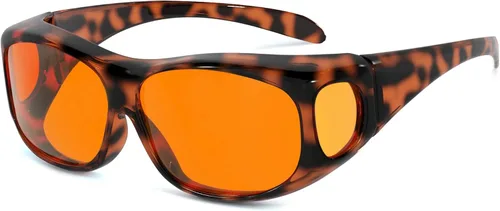 Vista 32 de Eyekepper Blue Light Reduction Fitover Glasses with Amber Lens Computer Glasses for Digital Screen,Wear Over Most Eyewear or Alone for