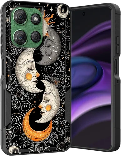 Vista 32 de para Moto G Play 4G 2024, funda de dos capas híbrida resistente y a prueba de golpes, PC duro + silicona suave protectora para Motorola Moto G Play