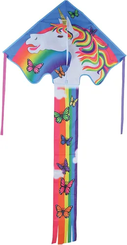 Vista 4 de Premier Kites Large Easy Flyer Mythical Creatures Kite Complete Set –Easy to Fly Single Line Kite w/ 300 ft Flying Line Included, Durable Multicolor