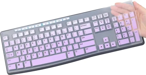 Vista 12 de Funda de teclado de letra grande para teclado inalámbrico K270, cubierta de teclado inalámbrico Logitech MK295 MK275 MK270, protector de piel