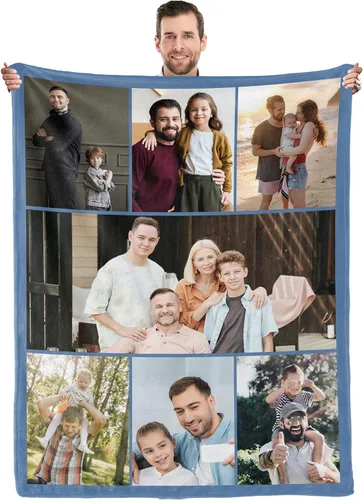 Vista 16 de Youltar Regalos para papá, manta personalizada con foto, regalos personalizados para el Día del Padre, regalos de cumpleaños para papá de parte