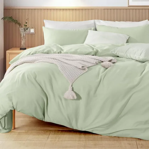 Vista 59 de NEXHOME PRO Funda de edredón Twin XL 100% algodón lavado, transpirable, duradera, texturizada, similar al lino, juego de ropa de cama para el hogar