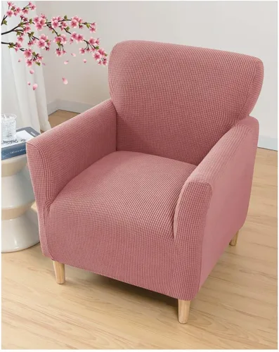 Vista 22 de Fundas elásticas para sillón de sala de estar, fundas protectoras para perros, mascotas y niños, diseño de jacquard con patrón de 1 asiento pequeño