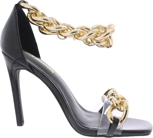 Vista 2 de True Religion Milagros - Sandalias de vestir de piel sintética para mujer, Negro