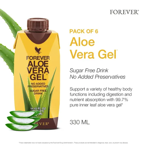 Vista 2 de Forever Living - Gel de aloe vera, 99.7% jugo de aloe vera puro en hojas interiores, sin conservantes, 11.15 onzas líquidas (paquete de 6)