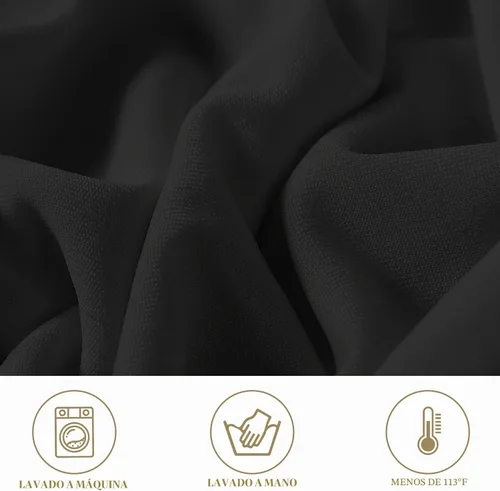 Vista 4 de magalo Paquete de 12 fundas para sillas plegables de elastano negro, impermeables, elásticas, para bodas, fiestas, banquetes de comedor y otros