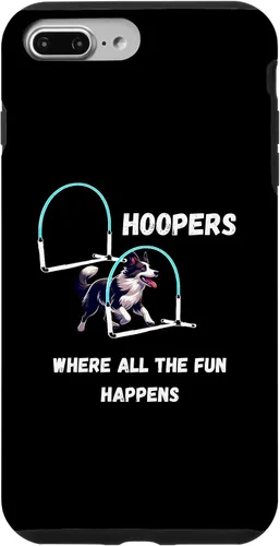 Vista 9 de iPhone 15 Dog Agility Dog Hoopers all the fun happens border collie Case