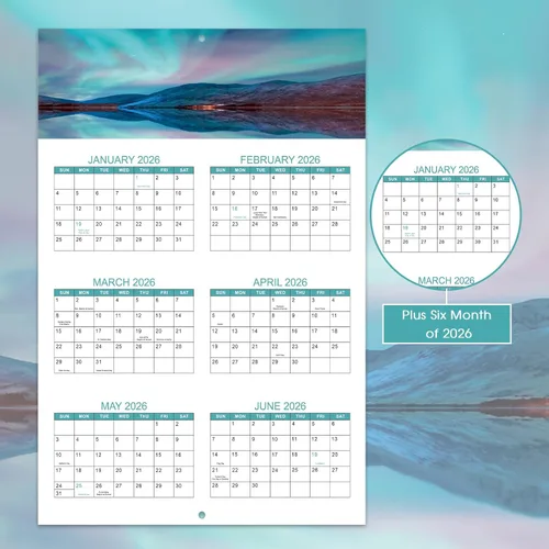 Vista 5 de Calendario de pared 2026-2027, calendario 2026-2027, julio 2026 - diciembre 2027, 8.5 x 11 pulgadas, calendarios 26-27, calendario de 18 meses