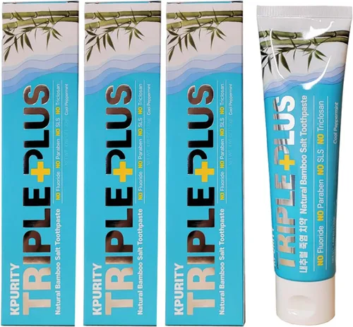 Vista 5 de Triple Plus Premium Pasta de Dientes de Sal de Bambú Natural 4.69 oz (1)