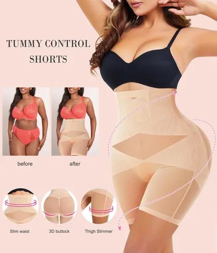 Vista 3 de Nebility Entrenador de cintura alta con control de abdomen para mujer