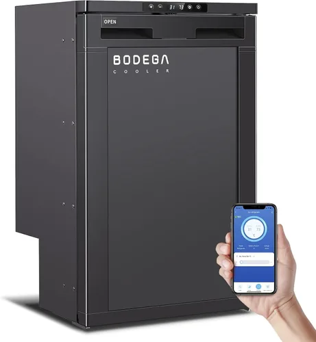 Vista 10 de BODEGA Refrigerador mejorado de 12 voltios, control de aplicación para refrigerador de caravana, refrigerador y congelador RV de 45 L