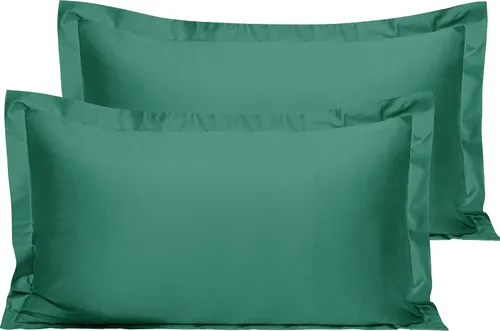 Vista 37 de NTBAY Fundas de almohada estándar de algodón – Fundas de almohada de algodón egipcio de 500 hilos, paquete de 2 fundas de almohada Oxford súper