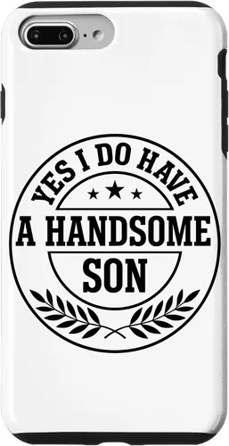 Vista 12 de Loving Parent Yes I Have A Handsome Son Emblem Case for iPhone 16