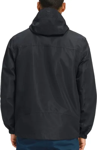 Vista 3 de CAMEL CROWN Chaqueta impermeable para hombre, cortavientos con capucha, para senderismo, escalada, viajes