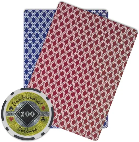 Vista 3 de Brybelly Black Diamond Poker Chip - Compuesto de arcilla pesada de 0.49 oz, paquete de 50 ($100 negro)
