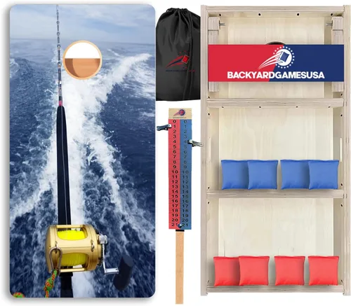 Vista 31 de CornholeGamesUSA Pro - Juego de tablas de Cornhole Fabricado en Estados Unidos Abedul báltico 3/4 Sin rebote Patas triples gruesas Dos 1