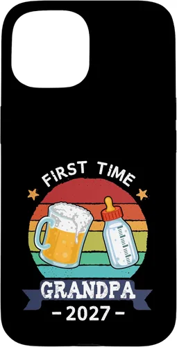 Vista 6 de First Time Grandpa 2027 Proud New Dad Grandpa Case for iPhone 17