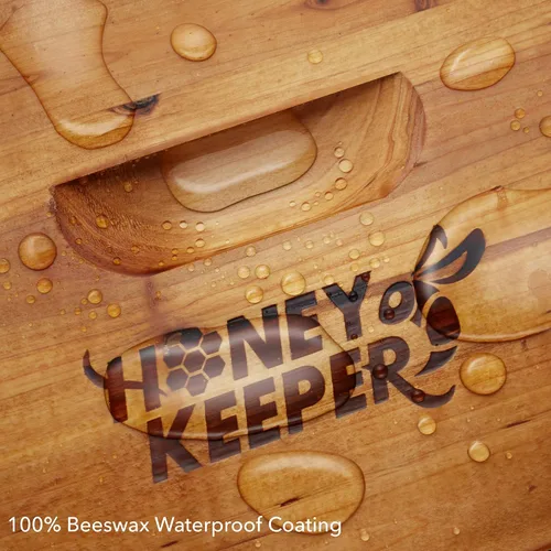 Vista 6 de Honey Keeper Kit de 10 marcos de colmena de cera de abeja 100% y 10 marcos profundos con bases para apicultura Langstroth