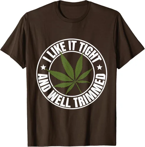 Vista 6 de Weed Cannabis Medical Marihuana I Like It Camiseta ajustada y recortada, Negro, S