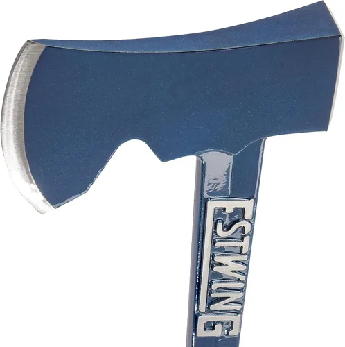 Vista 3 de ESTWING Camper's Axe - Hacha azul de 14 pulgadas fabricada en Estados Unidos con extractor de estacas para tienda de campaña y agarre de reducción