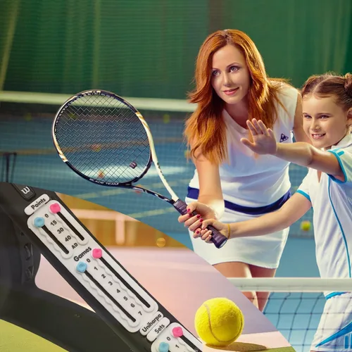 Vista 5 de Uniharpa Soporte de puntuación de tenis para raqueta de pádel, marcador de pala de pickleball de raqueta, contador de tablero de puntuación pequeño