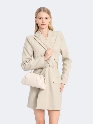 Vista 3 de Bolsos de mano de cuero PU suave para mujer Bolso de noche elegante y lujoso formal