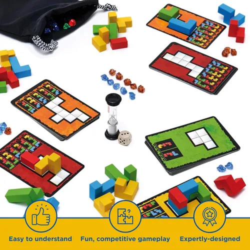 Vista 7 de Ubongo 3D Juego de rompecabezas geométrico con bloques tridimensionales Juego divertido para la familia Altamente rejugable Componentes